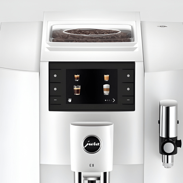 Jura E8 Bean To Cup Coffee Machine Piano White