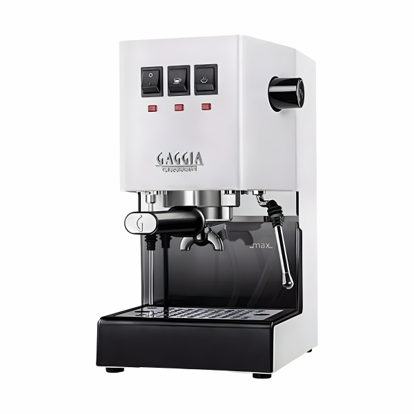 Gaggia Classic E24 Home Espresso Machine – Professional White Espresso Maker