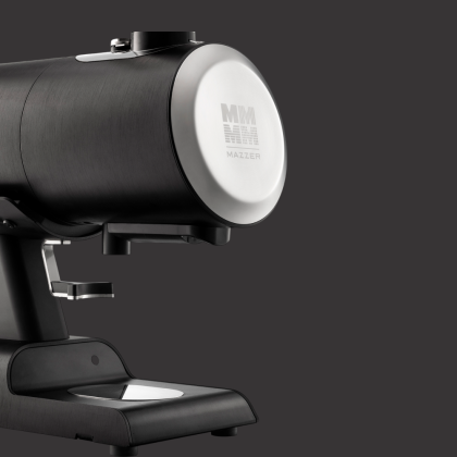 Mazzer Philos Single Dose Espresso Coffee Grinder - Anodized Black Side Detail